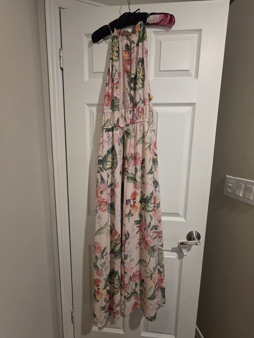 H&M Floral Halter Neck Maxi Dress